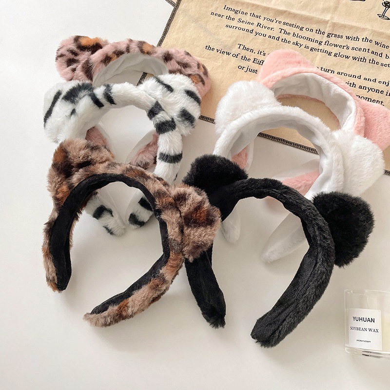 bando Ikat korea style bando lucu import fashion telinga kucing bandana Mewah kain wanita headband hair accessories  gaya terbaru aksesoris