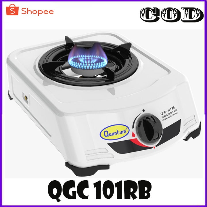 Kompor Gas Quantum QGC-101RB - 1 Tungku Putih PROMO