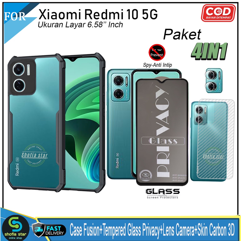 Promo 4in1 Case Xiaomi Redmi 10 5G Redmi 10 2022 Note 10 Note 10s Note 10 Pro Note 11 Note 11s Softcase Fusion Shockproof Transparan Protect Casing