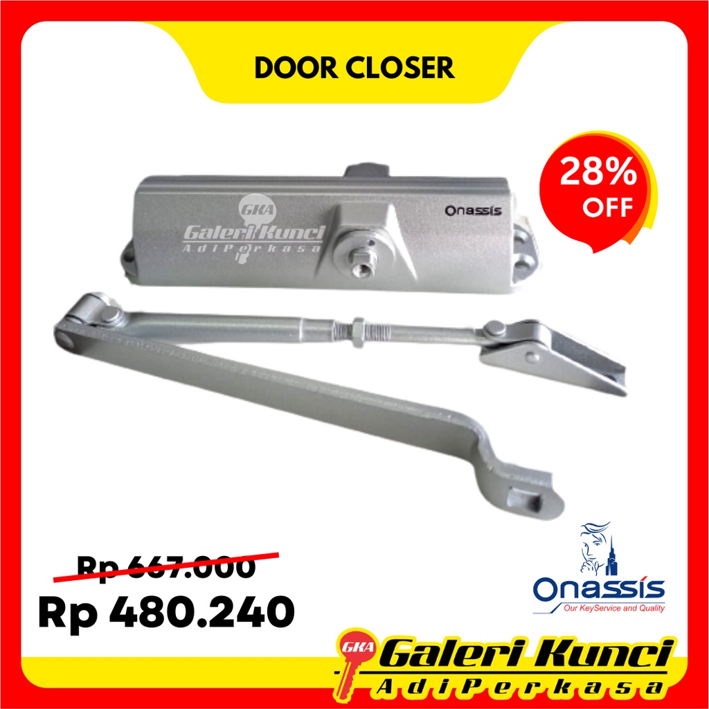Door Closer ONASSIS ONS 068 DR SY Penutup Pintu Otomatis Silver