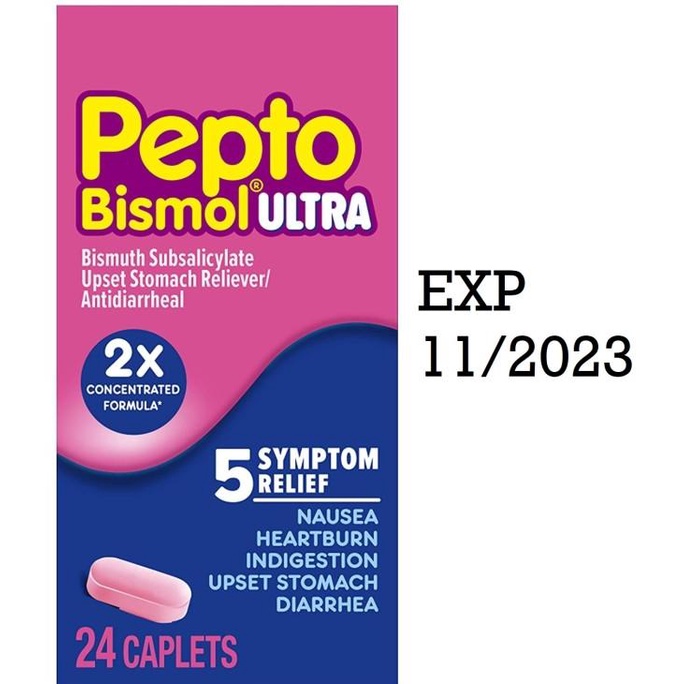 Pepto Bismol Ultra Caplets 2X Concentrated Formula Upset Stomach Relie