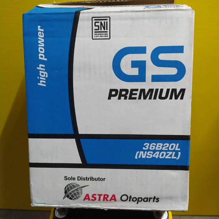 AKI MOBIL BATTERY GS ASTRA PREMIUM NS40ZL 12 VOLT 35 AMPER ORIGINAL BEST QUALITY