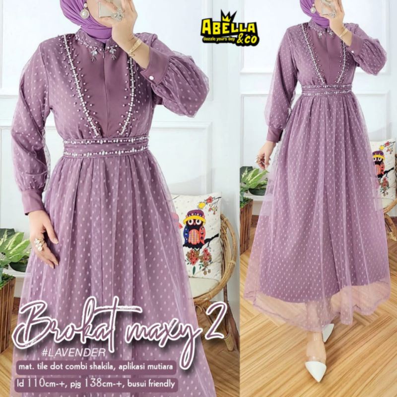 Gamis Tille mix Syakila//Brokat Maxy 2