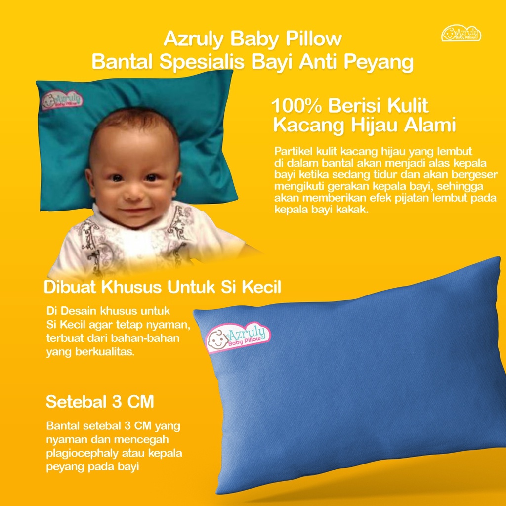 AZRULY BABY PILLOW + ZLIMOM | Bantal Bayi Anti Peyang | OPSIMOM