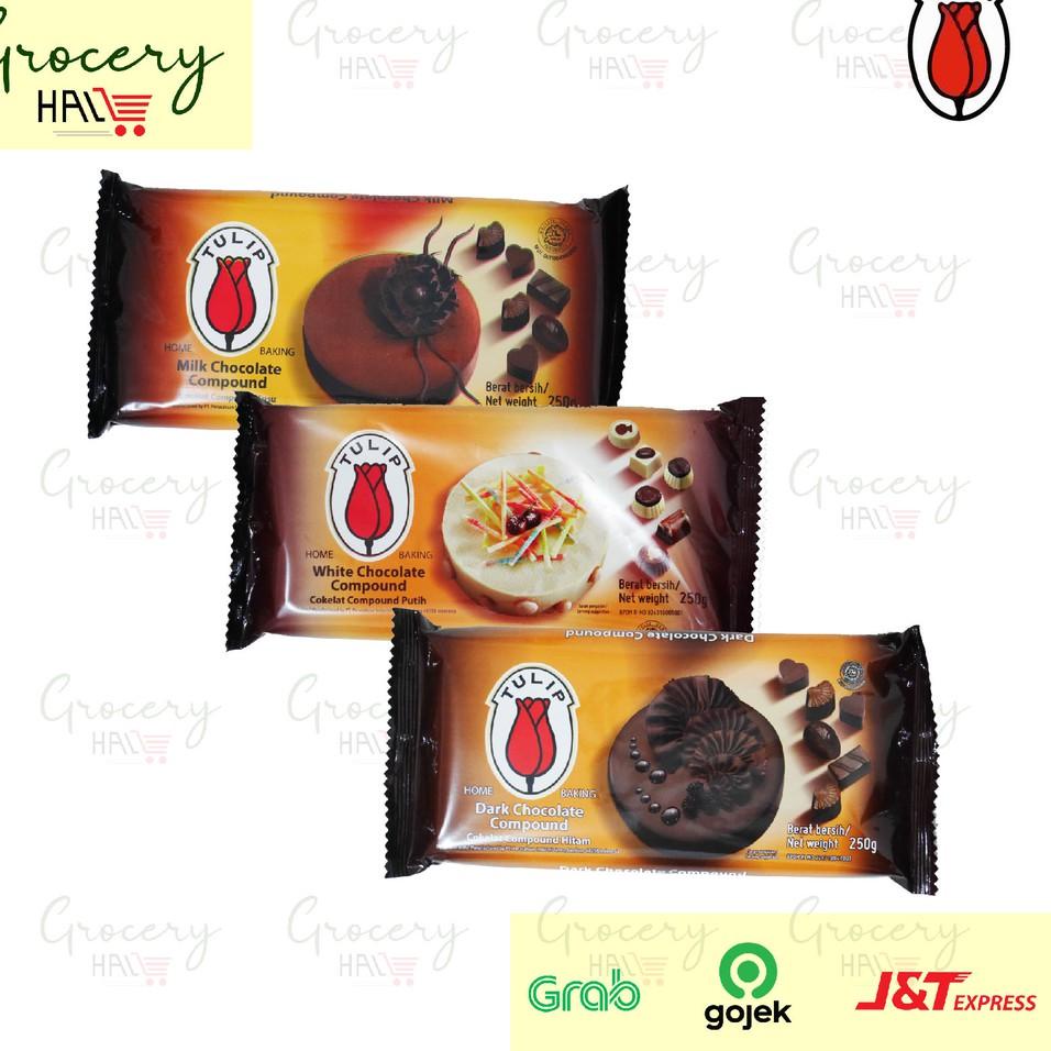 

Super Oke TULIP CHOCOLATE COMPOUND 250 GRAM ( DARK CHOCO / MILK CHOCO / WHITE CHOCO )