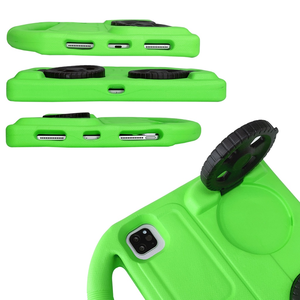 Untuk iPad Pro 11 2022 2021 2020 2018 iPad Air5 2022 Air4 2020 Fashion Tablet Perlindungan Anak-Anak Portable Roda Stand Case Bahan EVA Penebalan Shockproof Cover