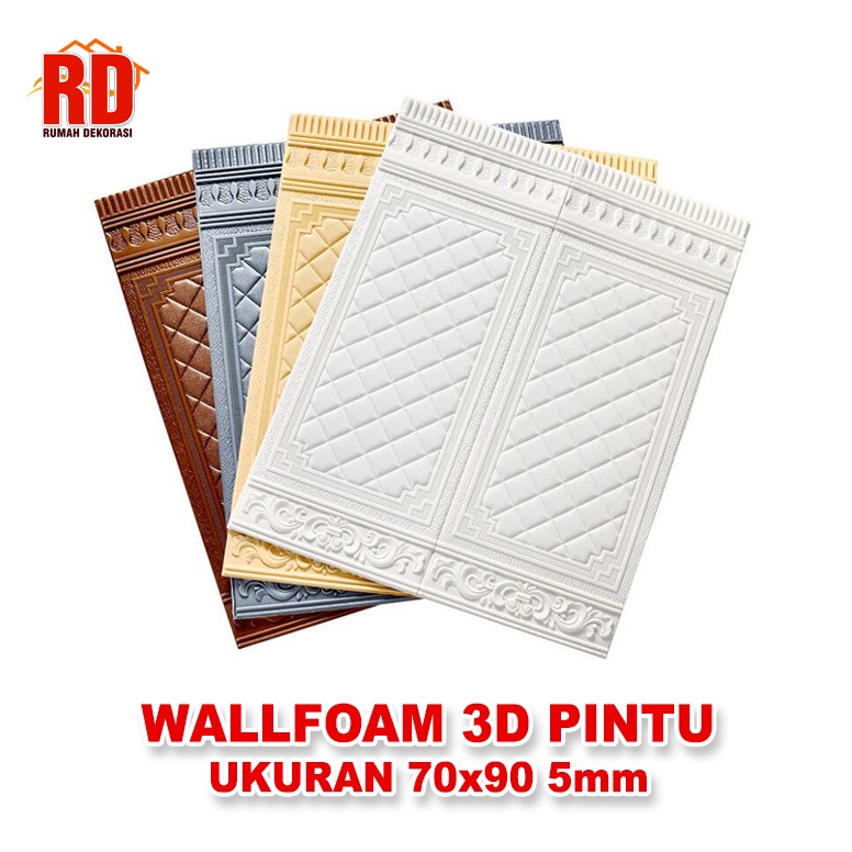 RumahDekorasi Wallpaper Foam 3D Motif Pintu 70x90cm tebal 5mm