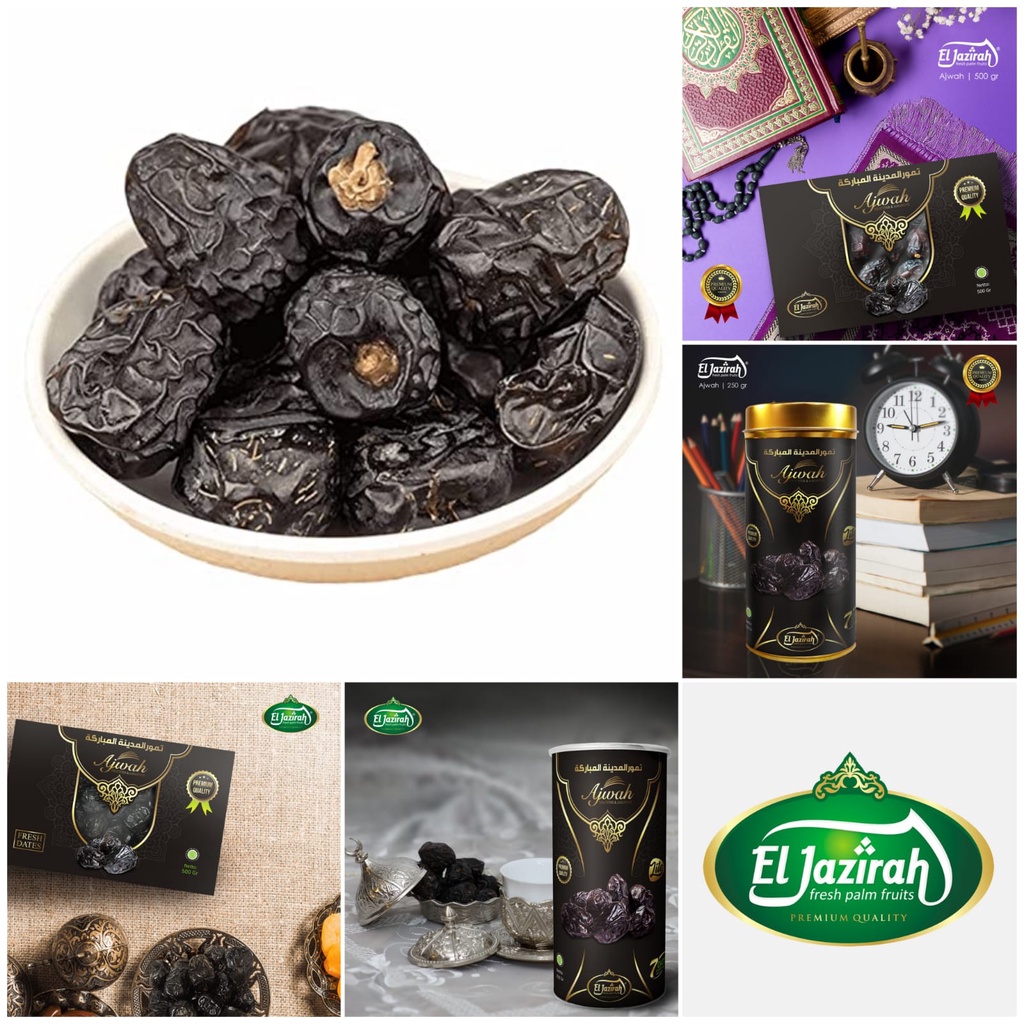 

Kurma Ajwa Premium Madinah Asli 500 gram El Jazirah