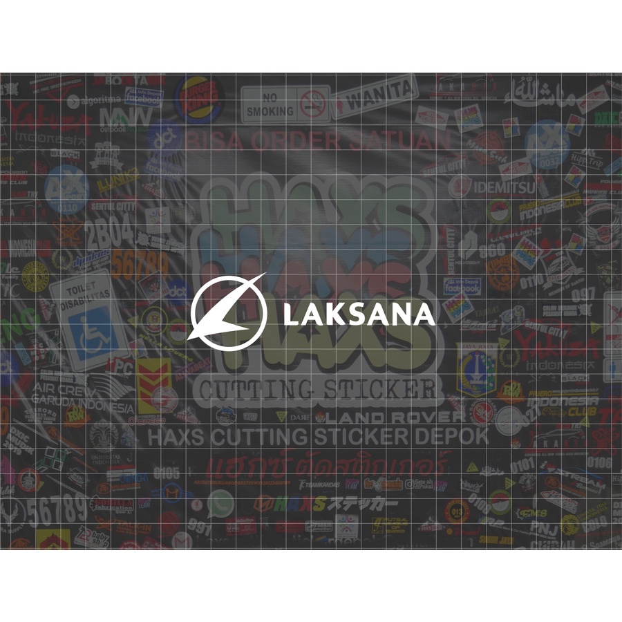 Cutting Sticker Logo Laksana Ukuran 10 Cm Untuk Motor Mobil