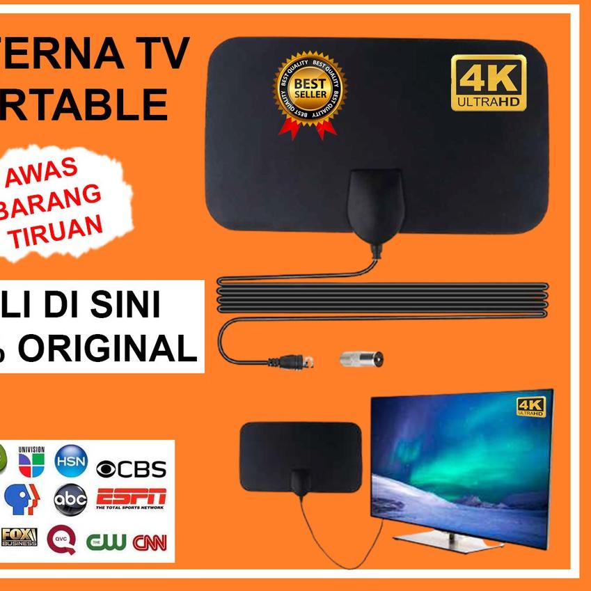 ● Antena TV Digital Indoor Led Dalam Ruangan Rumah Portable Antenna Penguat Sinyal TV B81 ❆