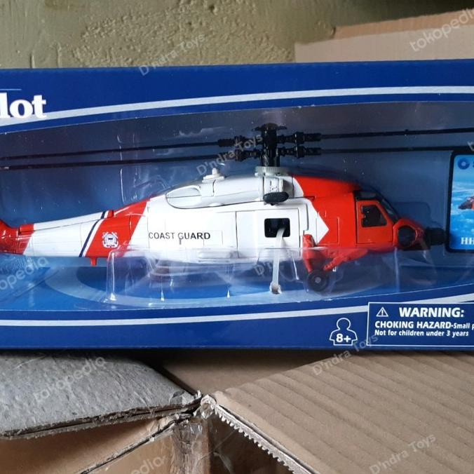 Diecast Helicopter Jayhawk Hh-60J Skypilot New Ray Miniatur Pesawat