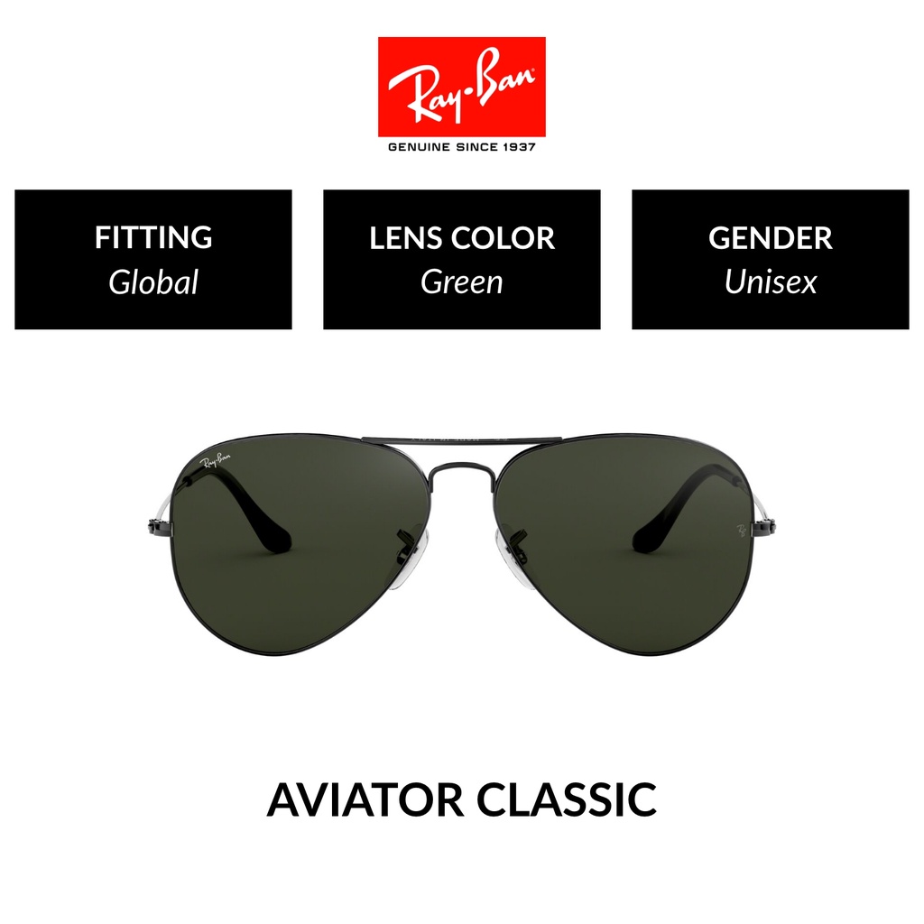 RAY-BAN Aviator Large Metal | RB3025 W0879 | Global Fitting | Sunglasses | 58mm