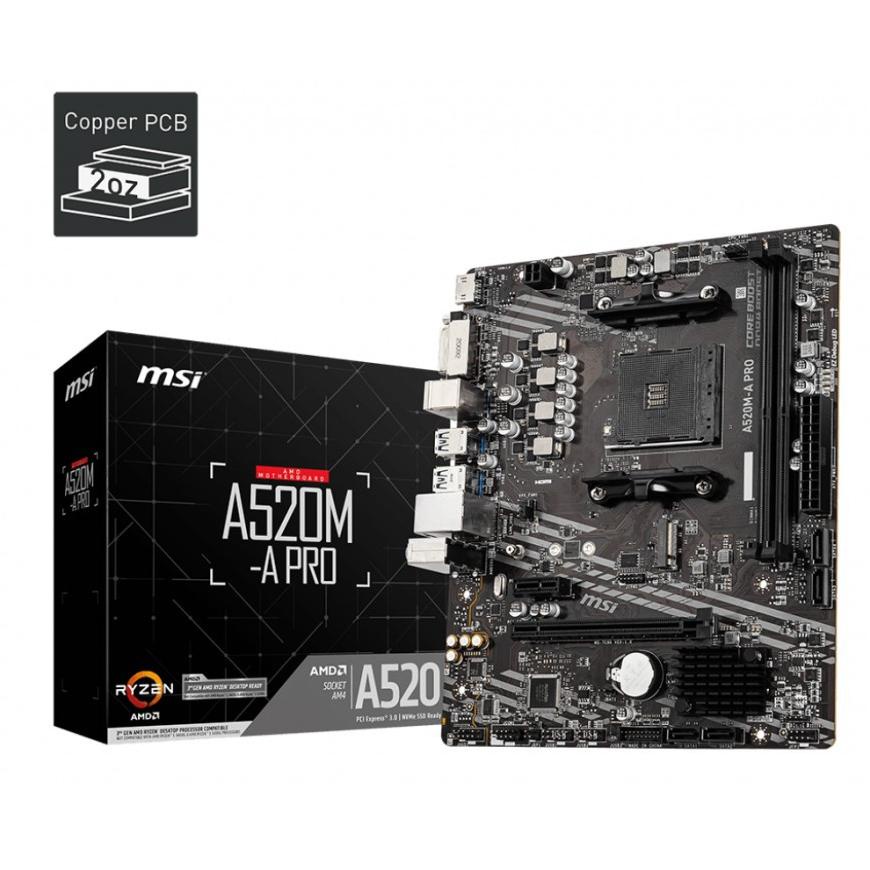 Motherboard MSI A520M-A Pro AMD Ryzen Kompatibel