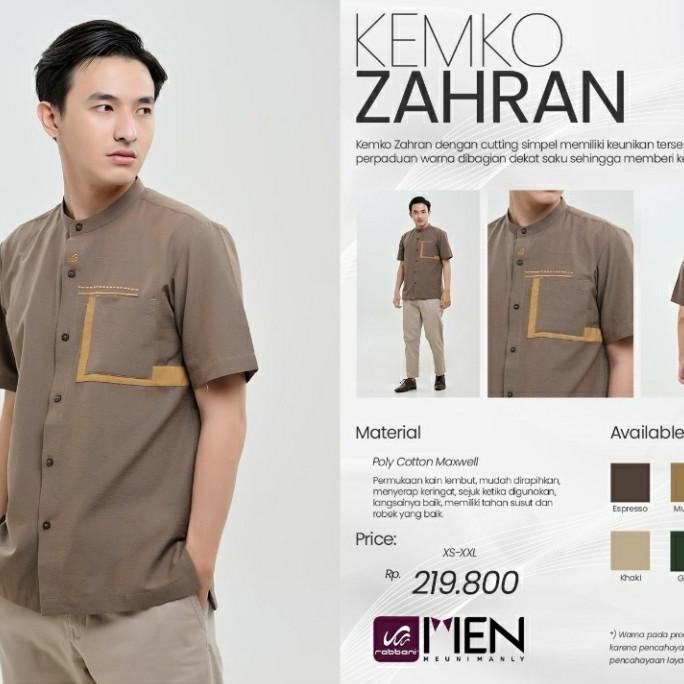 BISA COD Rabbani Kemko Zahran Koko Baju Muslim Pria Lengan Pendek XS-XXL /BAJU KOKO PRIA/BAJU KOKO D