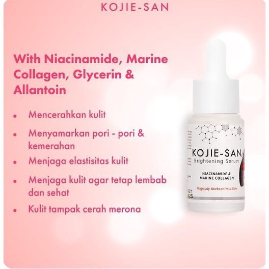 Kojie-San Serum  Niacinamide Brightening Serum Kojic Acid / Whitening Serum / Salicylic Acid Acne Serum BPOM