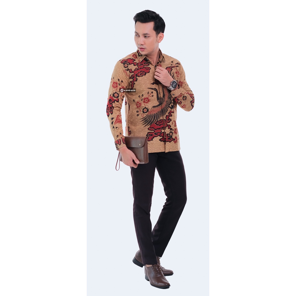 Handara Batik Pria Lengan Panjang Slim Fit Premium Soang Raja HB-349