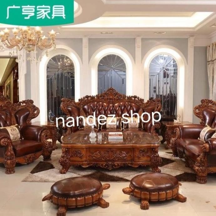 Sofa Jati Ukir Mewah Jepara Mebel Kursi Minimalis Klasik Murah