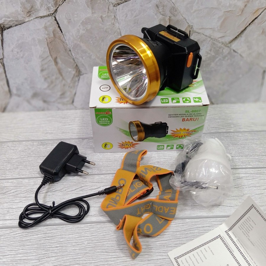 COD Senter Kepala Led Sunpro 10 Watt SL-8807//Senter Kepala Sunpro SL-8807