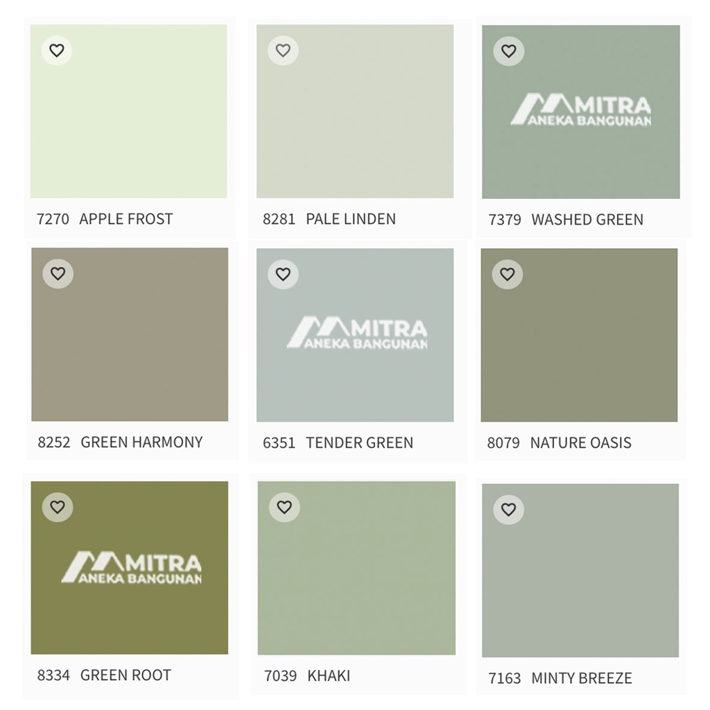 Descend Cat Tembok Jotun Interior Easy Wipe 3,5 Liter / 5 Kg / Warna Sage Green / Olive / Hijau Muda