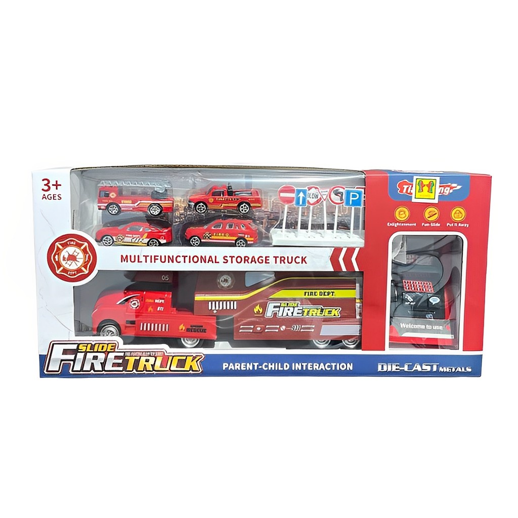 Fire Truck Station Set Lengkap Mobil Pemadam Kebakaran Mainan Anak Laki Laki Mobil Mobilan Terbaru 2023