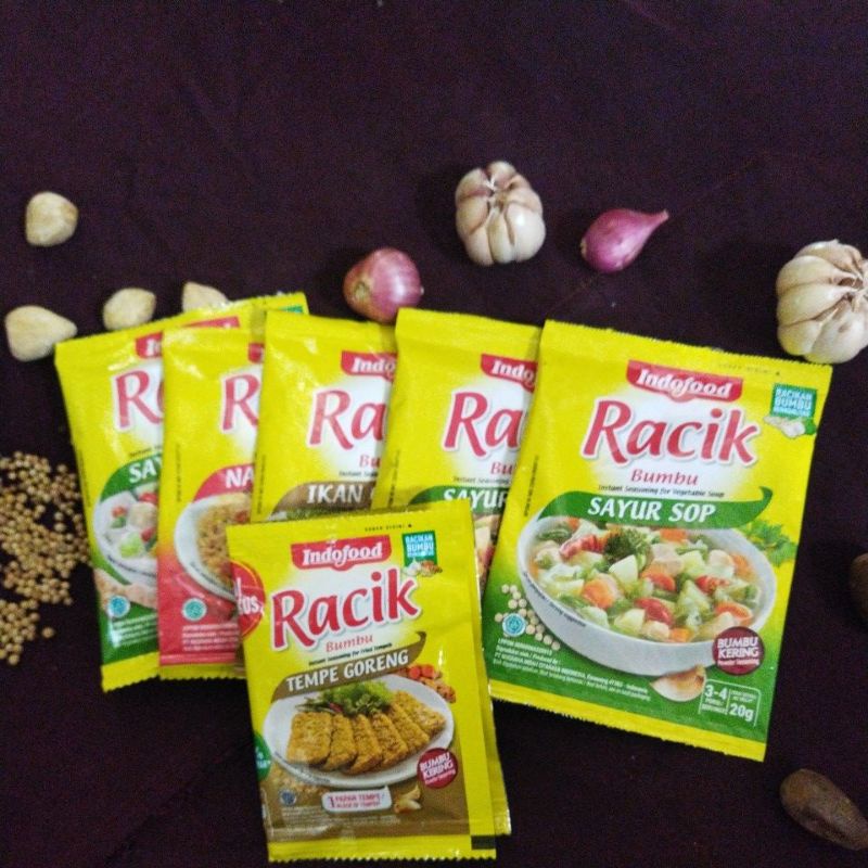 

Racik Bumbu Sayur Lodeh / Nasi Goreng / Ikan Goreng / Sayur Asem / Sayur Sop / Tempe Goreng / Ayam Goreng