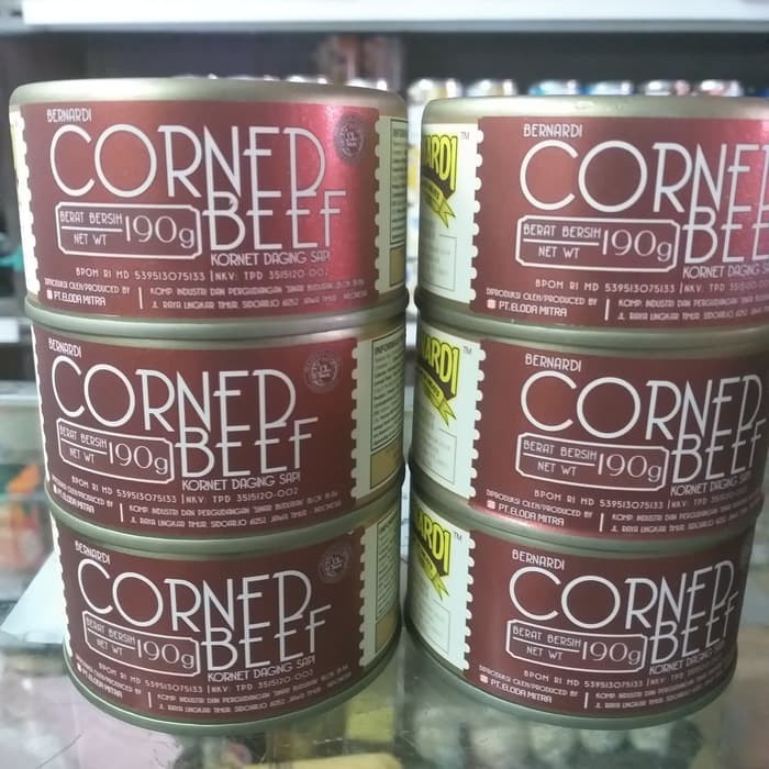 

BERNARDI KORNET SAPI 190GR DAGING KORNET PREMIUM CORNED BEEF