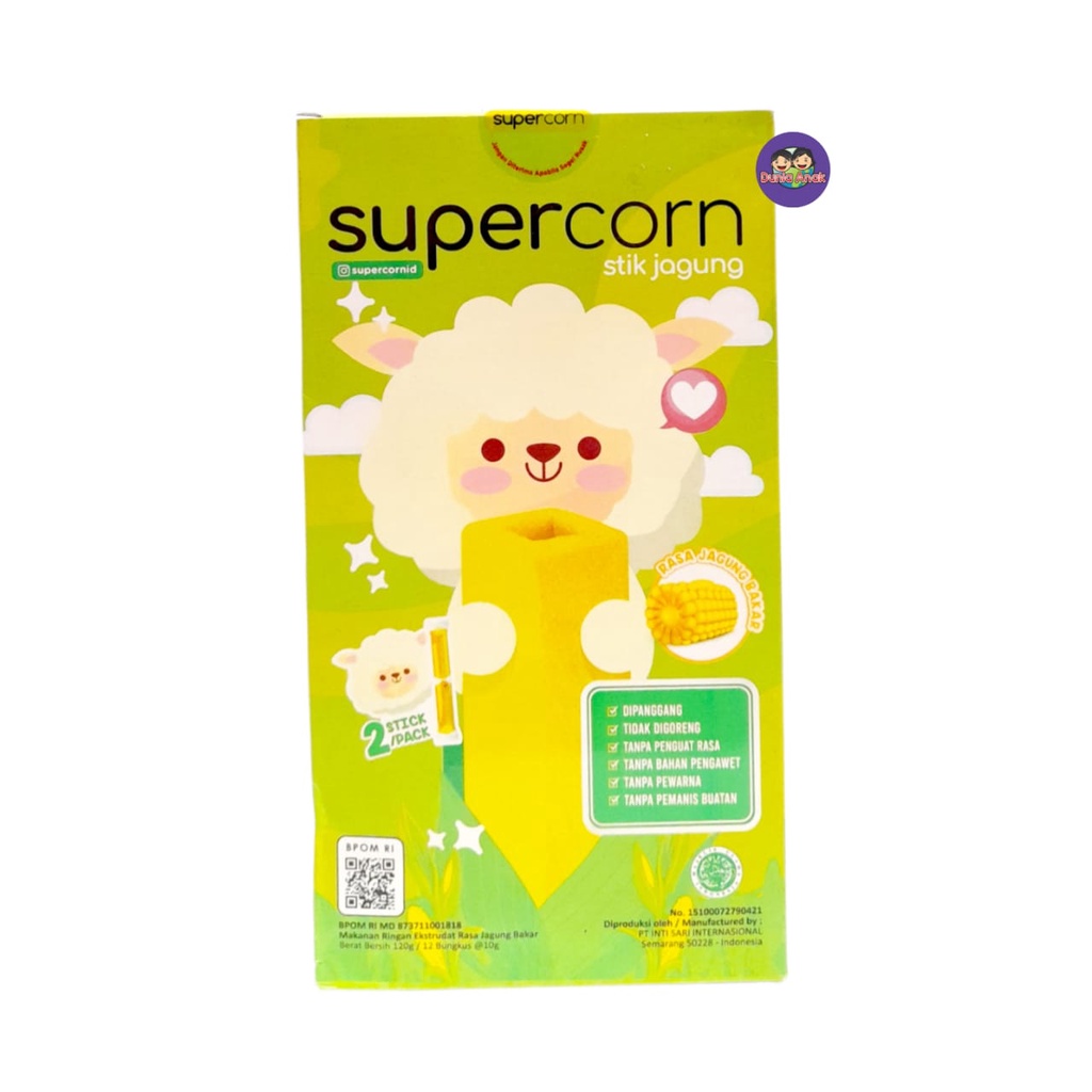 

SUPERCORN Stick Jagung Rasa Jagung Bakar 120gr/Camilan Anak Sehat