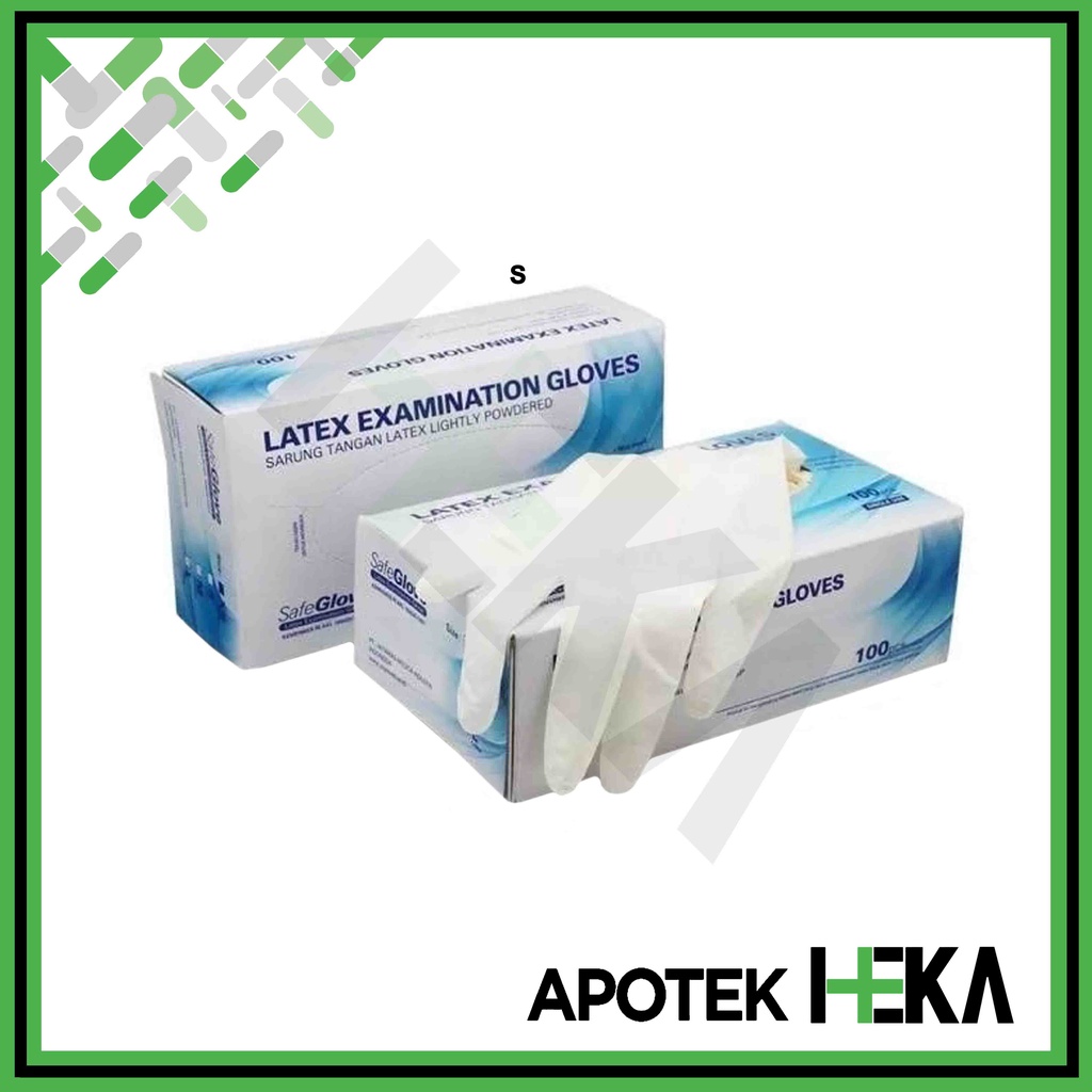Safeglove Latex Examination - Sarung tangan Handscoon karet isi 100 (SEMARANG)