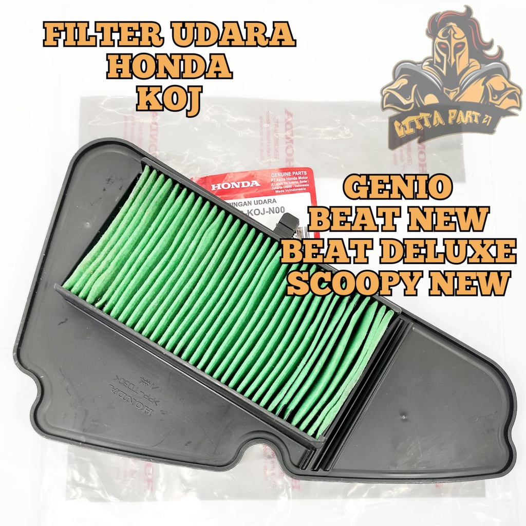 FILTER UDARA HONDA KOJ/K44 KUALITAS ASLI ORIGINAL HONDA AHM PRESISI DIJAMIN AWET GENIO BEAT NEW BEAT DELUXE SCOOPY NEW