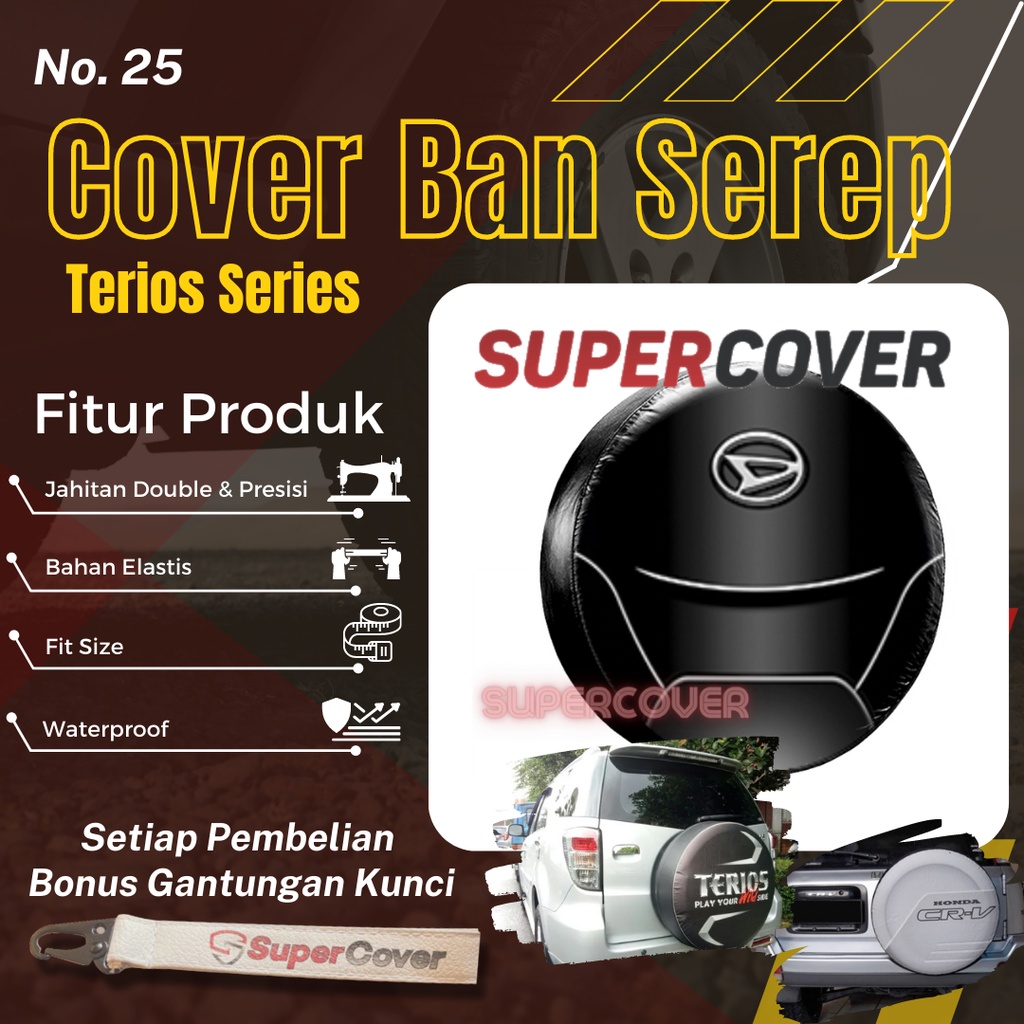 Sarung Ban Serep Daihatsu Terios Cover Ban Serep Kulit Sintetis Daihatsu Terios 25 Penutup Pelindung