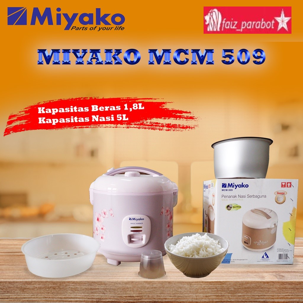 MEJIKOM - MAGICOM  MIYAKO BESAR MCM 509 1,8 LITER 3 IN 1 CIMAHI BANDUNG