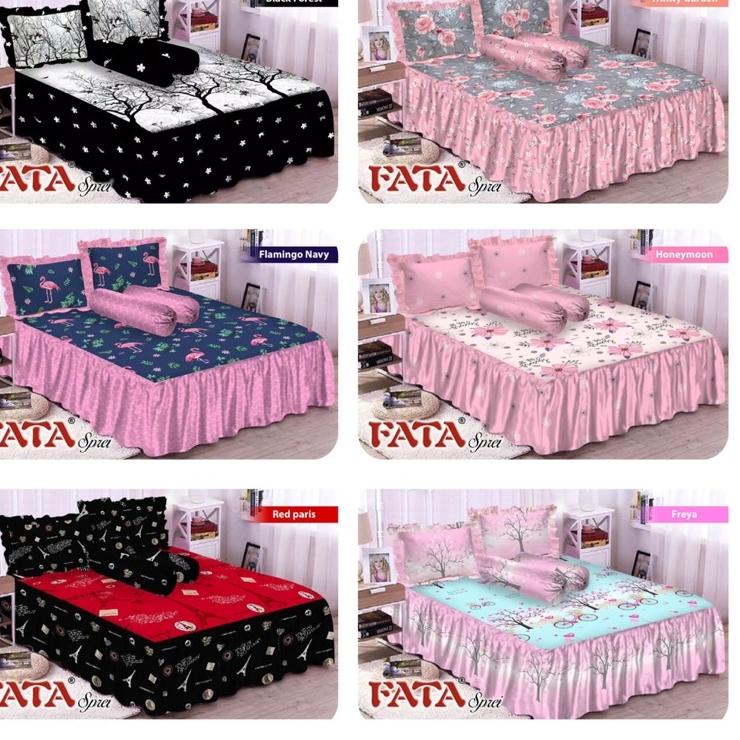 ➪ FATA - Sprei Rumbai FATA Minimalis Ukuran King 180x200 / Queen 160x200 ✹