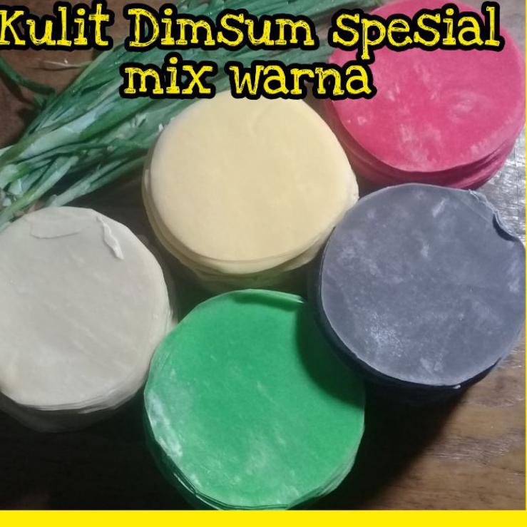 

[KODE 77] Kulit Dimsum Mix 5 warna 10cm isi 50 pcs.