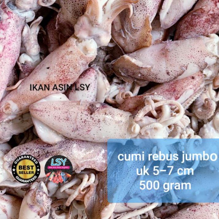 

Hemat Keras ikan asin cumi rebus/sotong rebus size jumbo 500gr