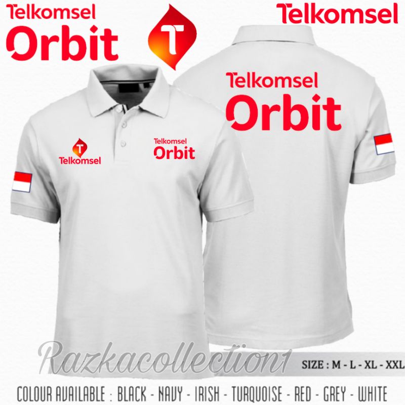 Polo Shirt Kaos Kerah Telkomsel Orbit / Kaos Logo Telkomsel Orbit Terbaru
