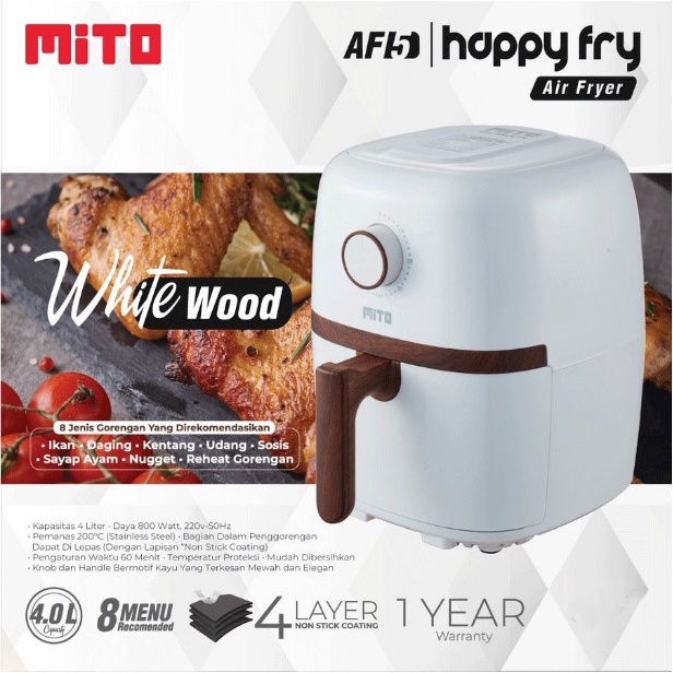 Digital Air Fryer Mito Mitochiba Wood Series AF5 4Liter Happy Fry AF 5