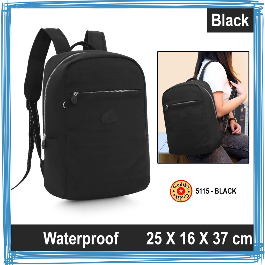 Open Reseller ✔ Gudika 5115 Tas Ransel Laptop Trendy Korea Multiguna Muat Laptop 14 inch Bahan Nilon Kedap Air Import Original