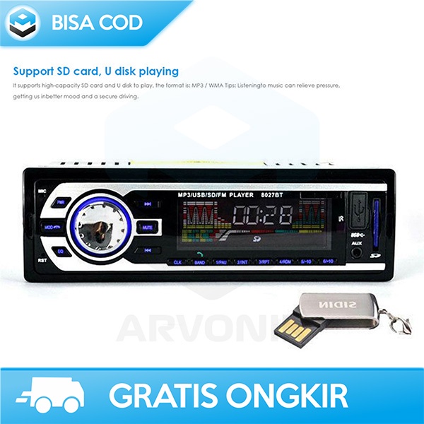 TAPE MOBIL BLUETOOTH RADIO FM USB SD CARD CAR MP3 PLAYER MULTIFUNGSI