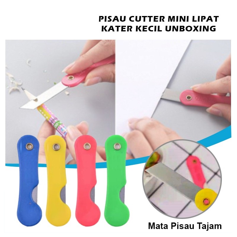

Pisau Cutter Lipat Mini Foldable Knife Kater Kecil Unboxing Serbaguna