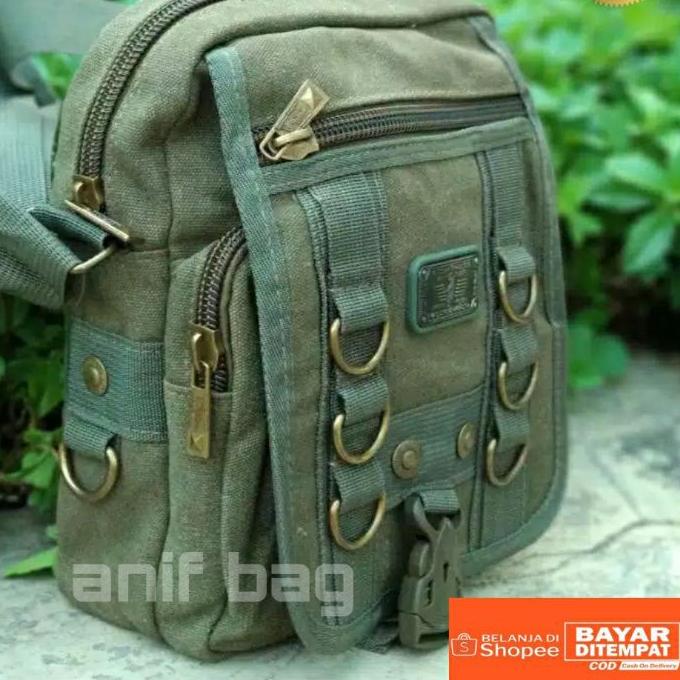 ➦ TAS SLEMPANG AIR POLO/TAS BAHAN CANVAS/TAS SLEMPANG PRIA ✸