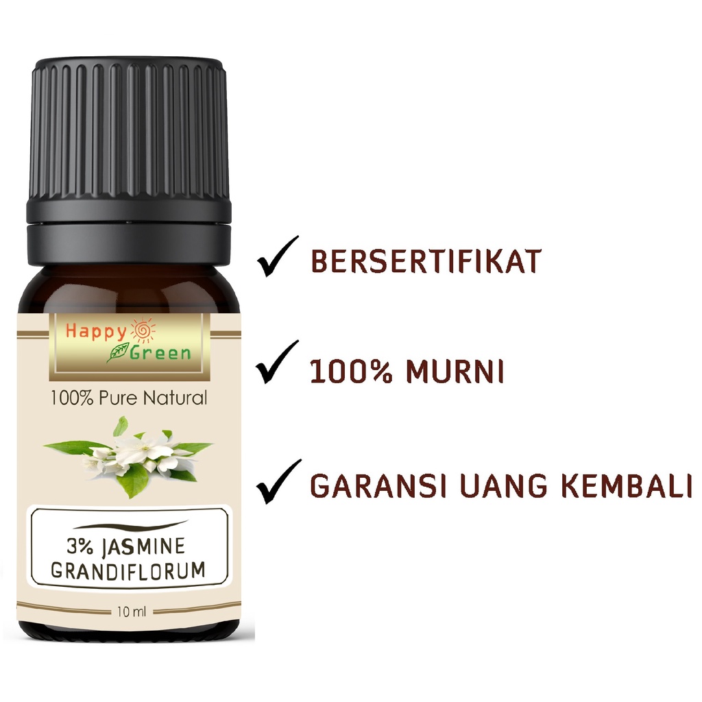 Happy Green Jasmine Grandiflorum Essential Oil 3% - Minyak essensial Melati