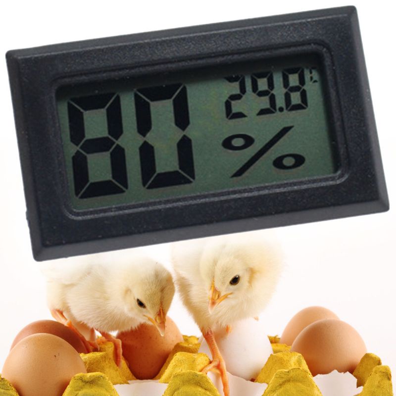 THERMOMETER DIGITAL UNTUK CEK UKUR SUHU KELEMBAPAN INKUBATOR PENETAS TELUR PETERNSKAN AYAM UNGGAS