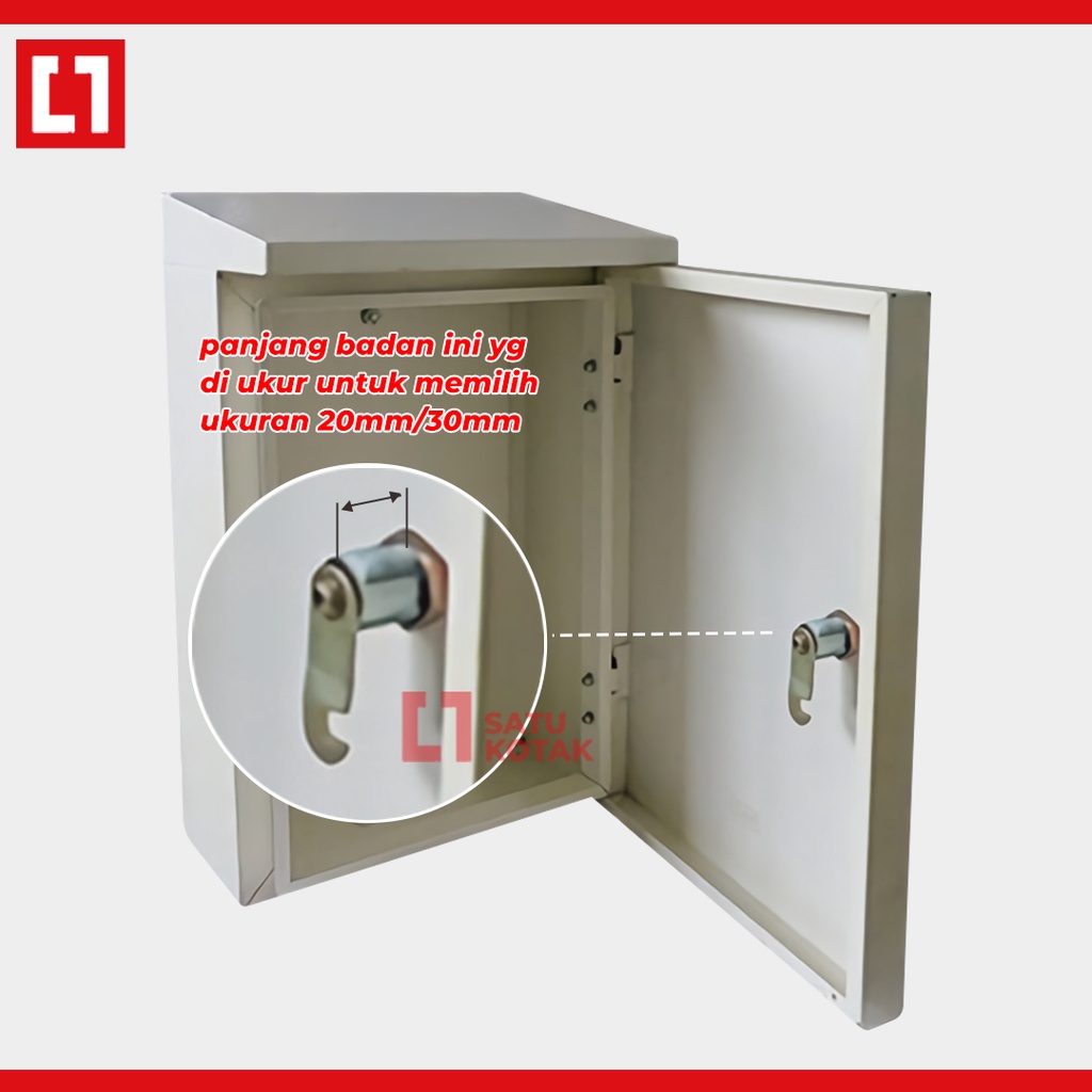 Kunci Camlock Lemari Loker Laci Box Kotak Panel 20mm / 30mm