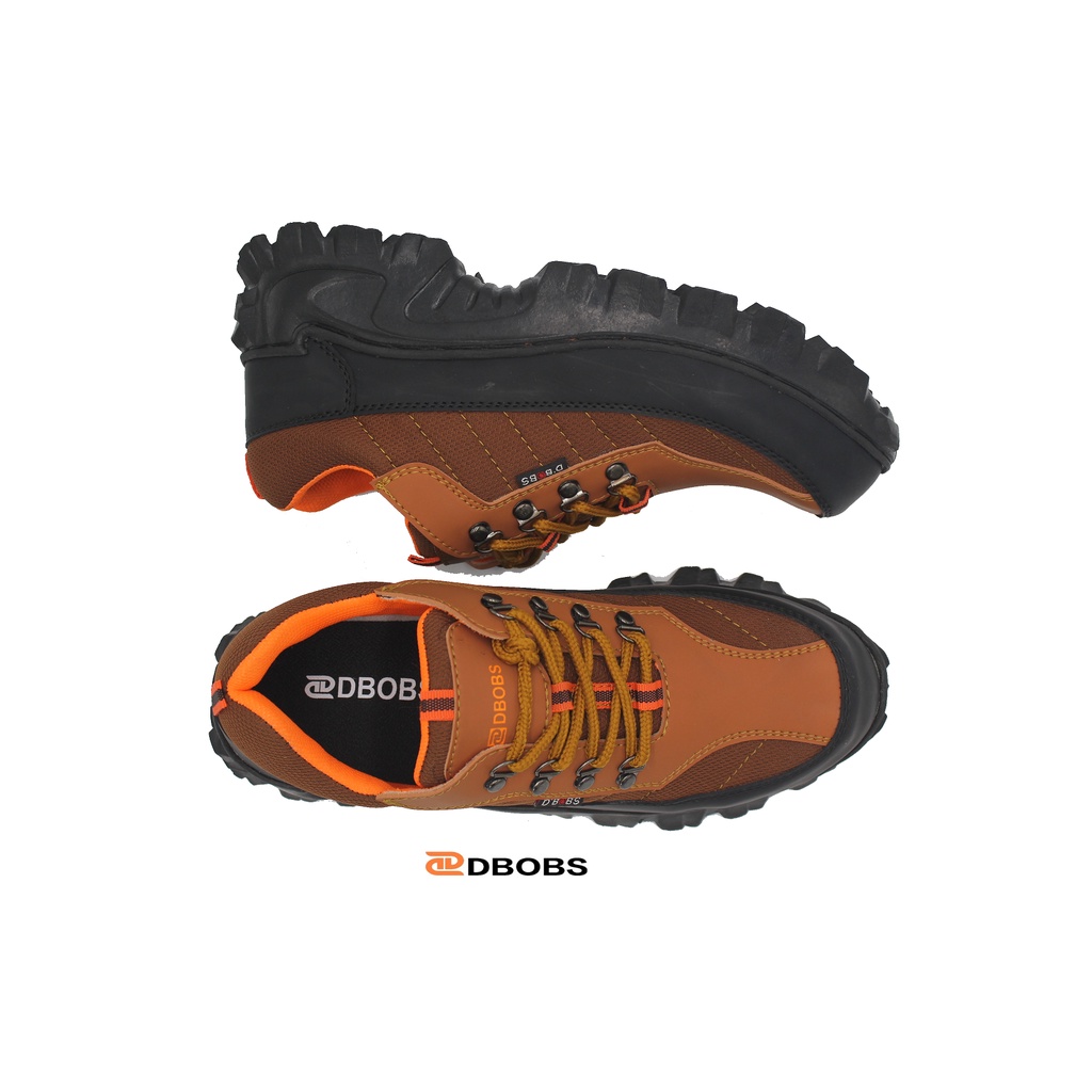 Sepatu Safety Pria - Dbobs - Safety Shoes Hiking Septi Gunung Sefty Outdoor Tracking Black Ton