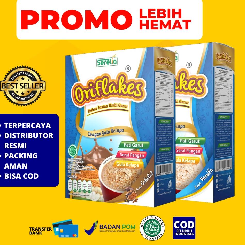 

✈ ORIFLAKES SLIM Sereal Umbi Garut 350gram ✯