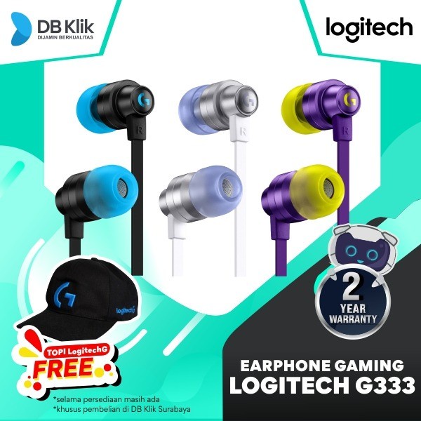 Terlaris Earphone Gaming Logitech G333 Wired - Logitech G333 Gaming Earphone