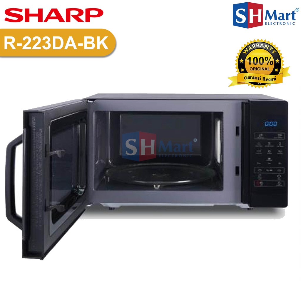 MICROWAVE SHARP SOLO KAPASITAS 23 LITER R-223MABK / R-223DABK 450 WATT GARANSI RESMI