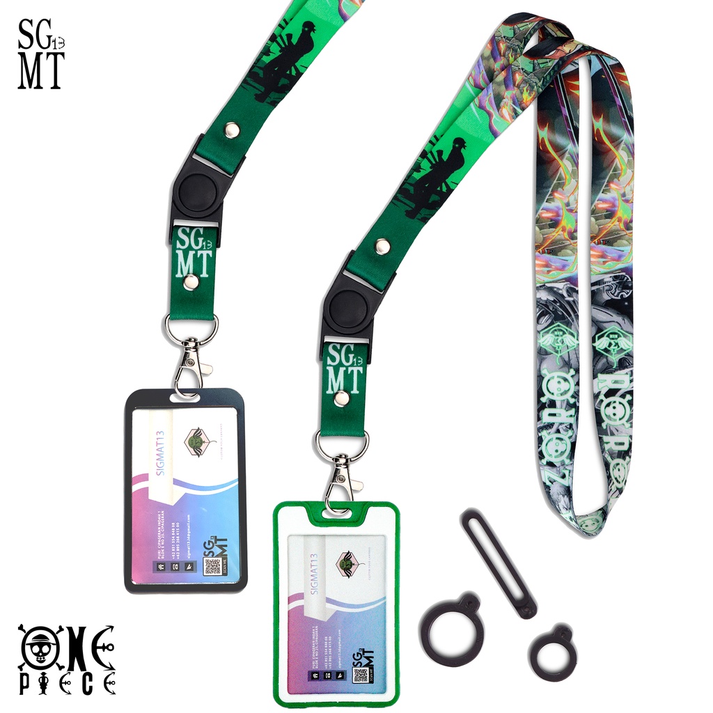 Lanyard id card holder name tag Hp Lanyard full printing ONE PIECE ZORO 3 pcs Oring