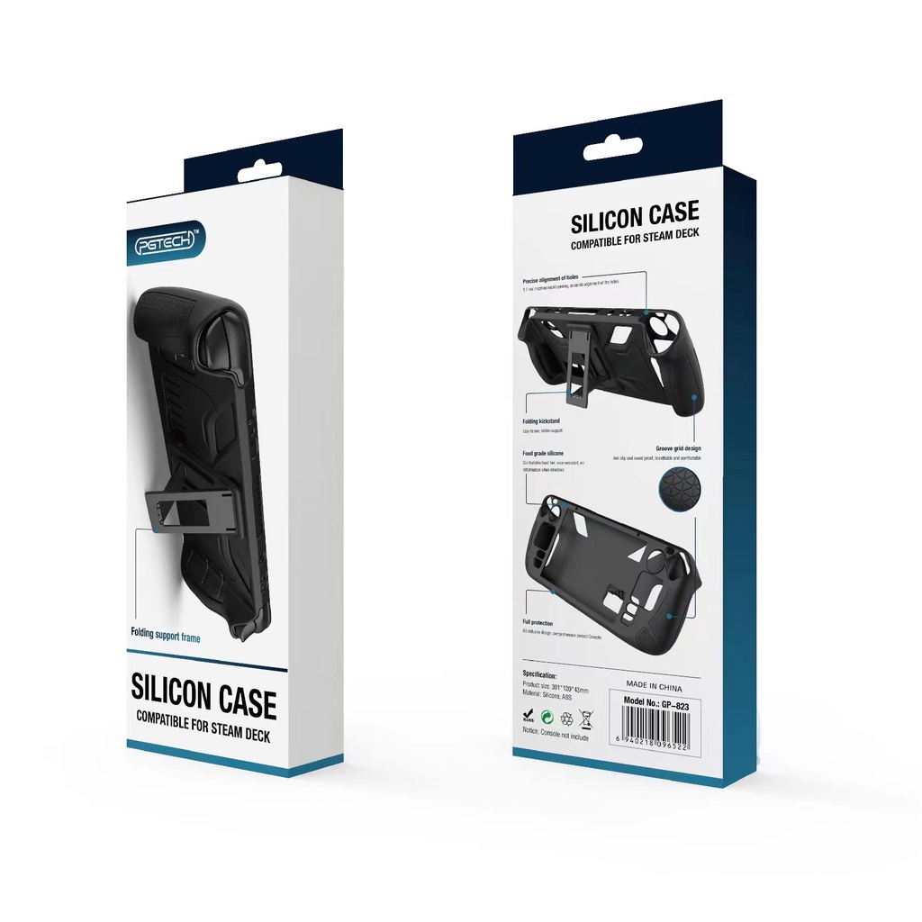 PGTech Silikon Silicone Casing Case Kickstand TPU Protective For Steam Deck Original