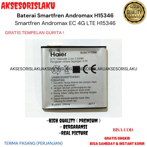 Baterai Smartfren Andromax EC 4G LTE H15346 Original Batre Batrai HP